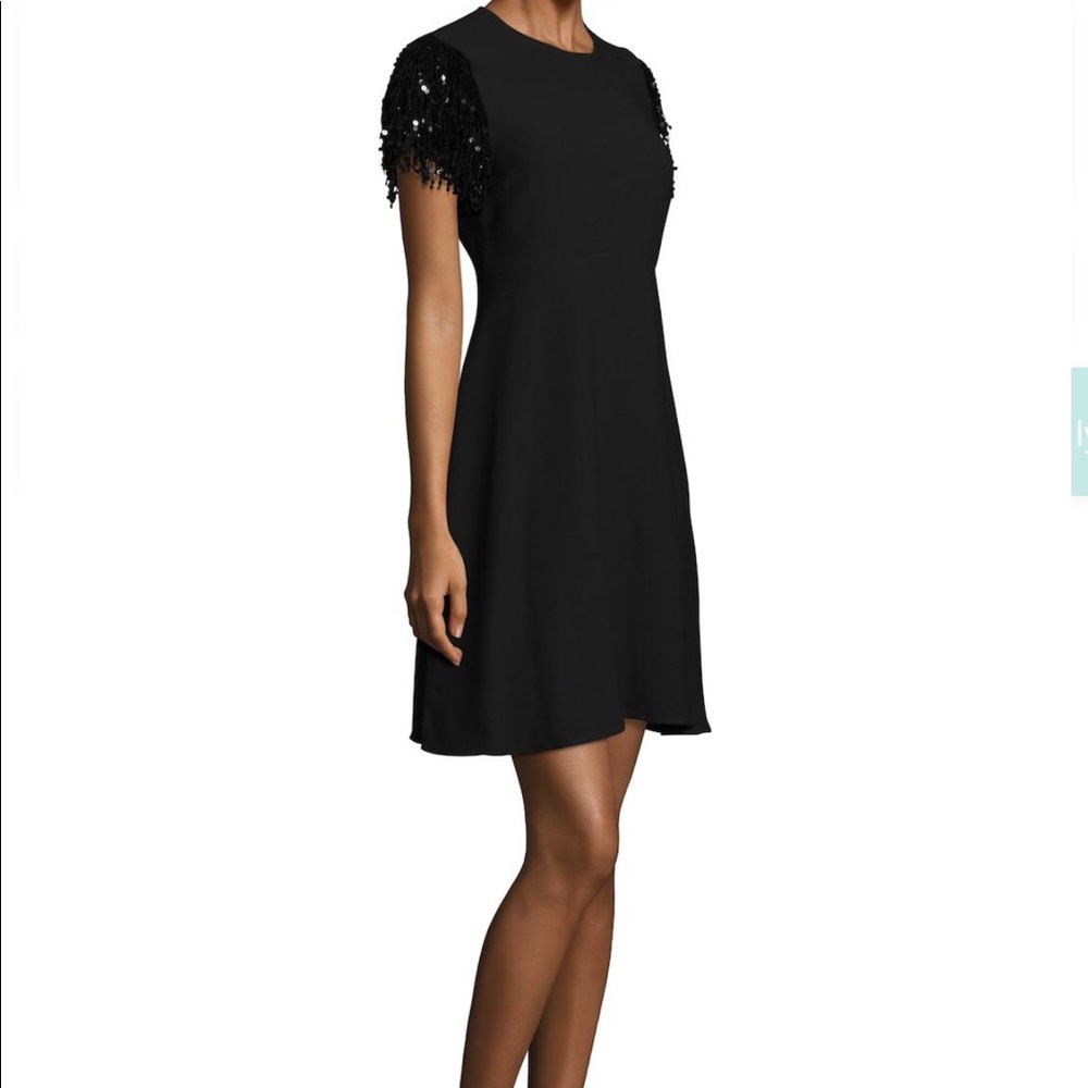 kate spade Black Sequin Fringe Swing Dress
